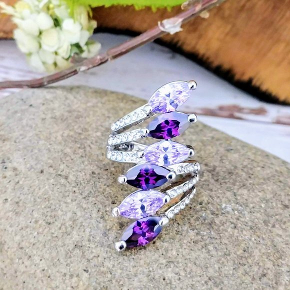Shades of Purple Marquise Ring - Picture 2 of 5